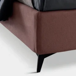 Viadurini Night Design Polsterbetten-Doppelbett 160x190 mit geschwungenen Linien und doppeltem Steppband - Gioie