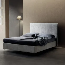 Viadurini Night Design Polsterbetten-Doppelbett 160x190 mit glattem und elegantem Kopfteil Made in Italy - Armonie