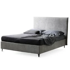 Viadurini Night Design Polsterbetten-Doppelbett 160x190 mit glattem und elegantem Kopfteil Made in Italy - Armonie