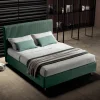 Viadurini Night Design Polsterbetten-Doppelbett 160x190 mit mehrstreifen-Schmalbandsteppung - Meduse