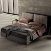 Viadurini Night Design Polsterbetten-Doppelbett 160x190 mit Polsterung mit vertikalen Ripsprofilen - Nices
