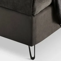 Viadurini Night Design Polsterbetten-Doppelbett 160x190 mit Polsterung mit vertikalen Ripsprofilen - Nices