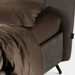 Viadurini Night Design Polsterbetten-Doppelbett 160x190 mit Polsterung mit vertikalen Ripsprofilen - Nices