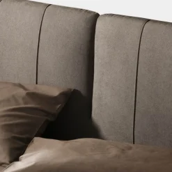 Viadurini Night Design Polsterbetten-Doppelbett 160x190 mit Polsterung mit vertikalen Ripsprofilen - Nices