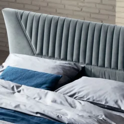 Viadurini Night Design Polsterbetten-Doppelbett 160x190 mit Steppeinsätzen mit breiten Latten - Fresh