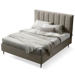 Viadurini Night Design Polsterbetten-Doppelbett 160x190 mit Steppung mit breiten vertikalen Streifen - Magan