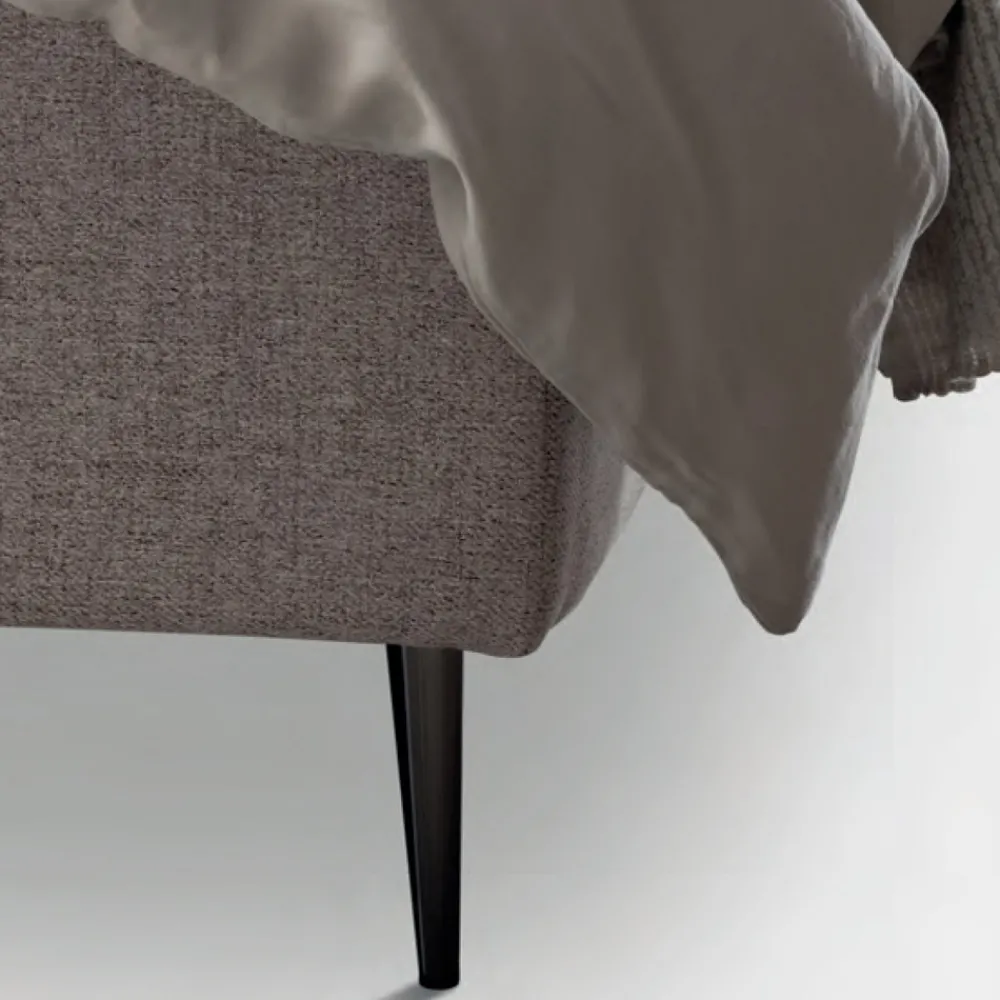 Viadurini Night Design Polsterbetten-Doppelbett 160x190 mit umlaufendem Rüschenkopfteil Made in Italy - Rest