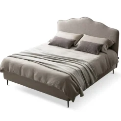 Viadurini Night Design Polsterbetten-Doppelbett 160x190 mit umlaufendem Rüschenkopfteil Made in Italy - Rest