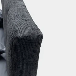 Viadurini Night Design Polsterbetten-Doppelbett 160x190 mit vertikalen geprägten Kordeln - Maske