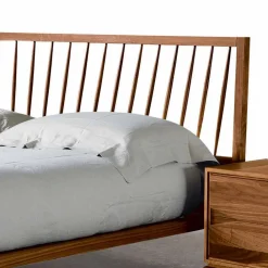 Viadurini Night Design Design Doppelbetten-Doppelbett 160x200cm, Basis aus massivem Nussholz Desing Alain