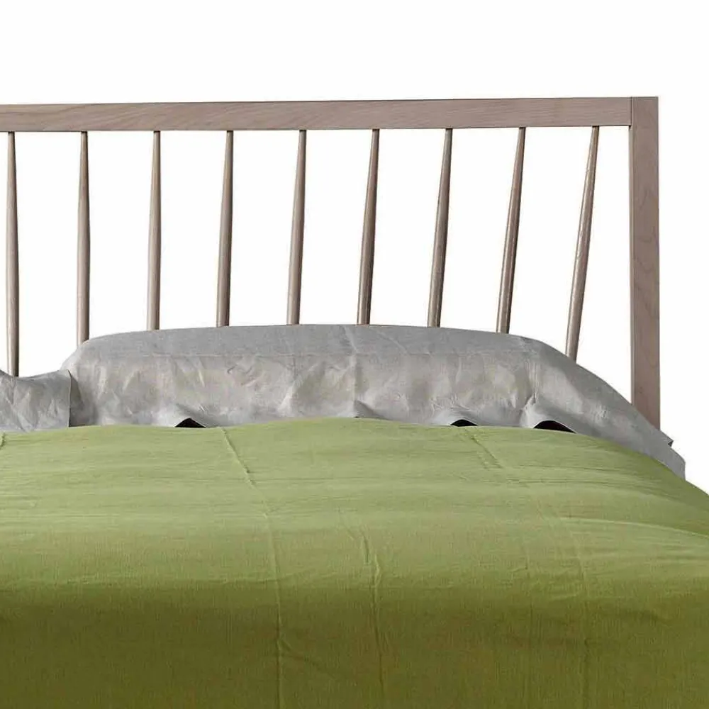 Viadurini Night Design Design Doppelbetten-Doppelbett 160x200cm, Basis aus massivem Nussholz Desing Alain