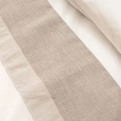 Viadurini Textile Bettbezüge-Doppelbettbezug-Set aus 90 % Baumwolle und 10 % Leinen, hergestellt in Italien – Nestle