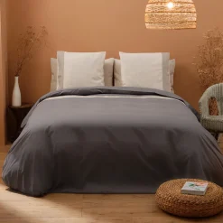 Viadurini Textile Bettbezüge-Doppelbettbezug-Set aus 90 % Baumwolle und 10 % Leinen, hergestellt in Italien – Nestle