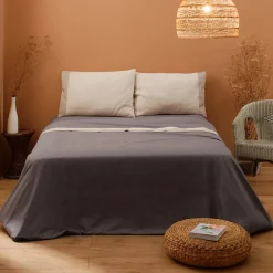 Viadurini Textile Bettlaken-Doppelbettset aus 90 % Baumwolle und 10 % Leinen, hergestellt in Italien – Nestle