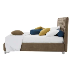 Viadurini Night Design Maßgeschneiderte Möbel|Polsterbetten-Doppel-Containerbett Gepolsterter Stoff oder Kunstleder Made in Italy - Euro