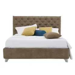 Viadurini Night Design Maßgeschneiderte Möbel|Polsterbetten-Doppel-Containerbett Gepolsterter Stoff oder Kunstleder Made in Italy - Euro