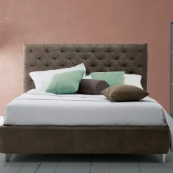 Viadurini Night Design Maßgeschneiderte Möbel|Polsterbetten-Doppel-Containerbett Gepolsterter Stoff oder Kunstleder Made in Italy - Euro