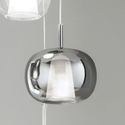 Viadurini Lighting Moderne Pendelleuchten-Doppelschichtige Pendelleuchte aus mundgeblasenem Glas Made in Italy - Trilly