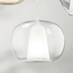 Viadurini Lighting Moderne Pendelleuchten-Doppelschichtige Pendelleuchte aus mundgeblasenem Glas Made in Italy - Trilly
