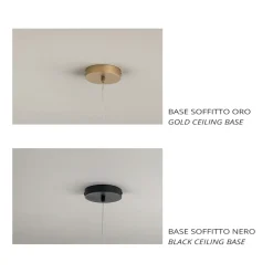 Viadurini Lighting Moderne Pendelleuchten-Doppelschichtige Pendelleuchte aus mundgeblasenem Glas Made in Italy - Trilly