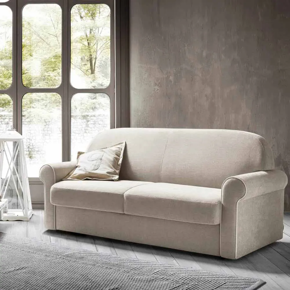 Viadurini Italian Sofas Moderne Schlafsofas-Doppelschlafsofa aus Designstoff Made in Italy - Anemone
