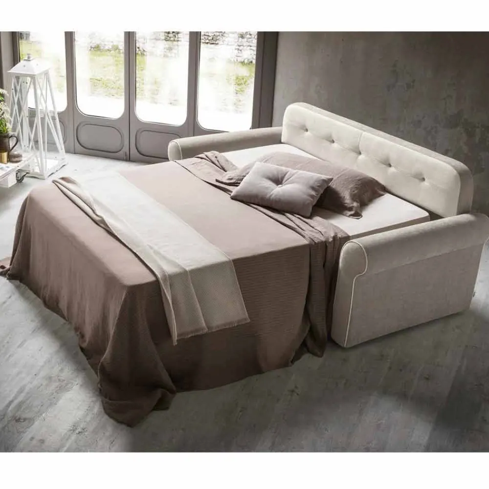 Viadurini Italian Sofas Moderne Schlafsofas-Doppelschlafsofa aus Designstoff Made in Italy - Anemone