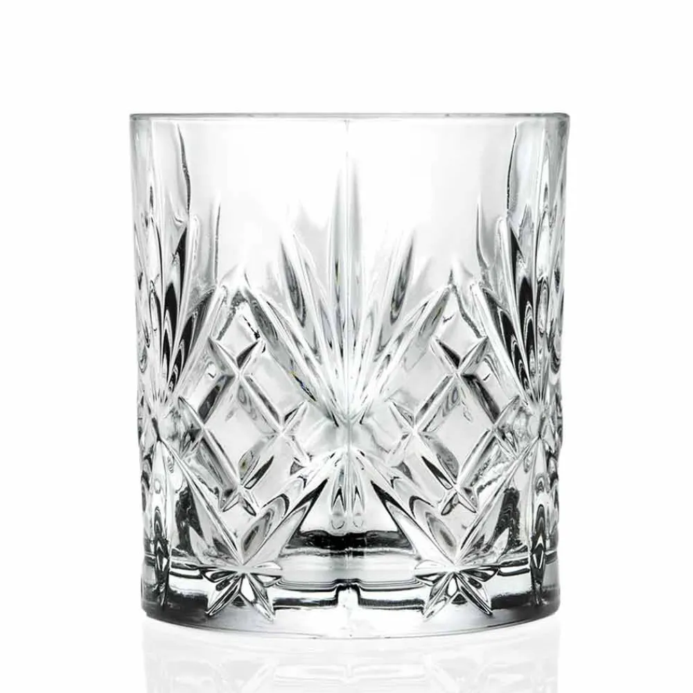 Viadurini Kitchen Italienisches Kristallgeschirr-Doppelte altmodische Glas, Vintage-Stil Öko-Kristall 12 Stück - Cantabile