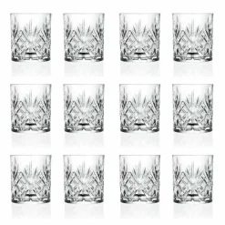 Viadurini Kitchen Italienisches Kristallgeschirr-Doppelte altmodische Glas, Vintage-Stil Öko-Kristall 12 Stück - Cantabile