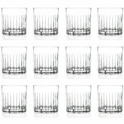 Viadurini Kitchen Italienisches Kristallgeschirr-Doppelte altmodische Tumbler Low Glasses 12 Stück Luxus - Senzatempo