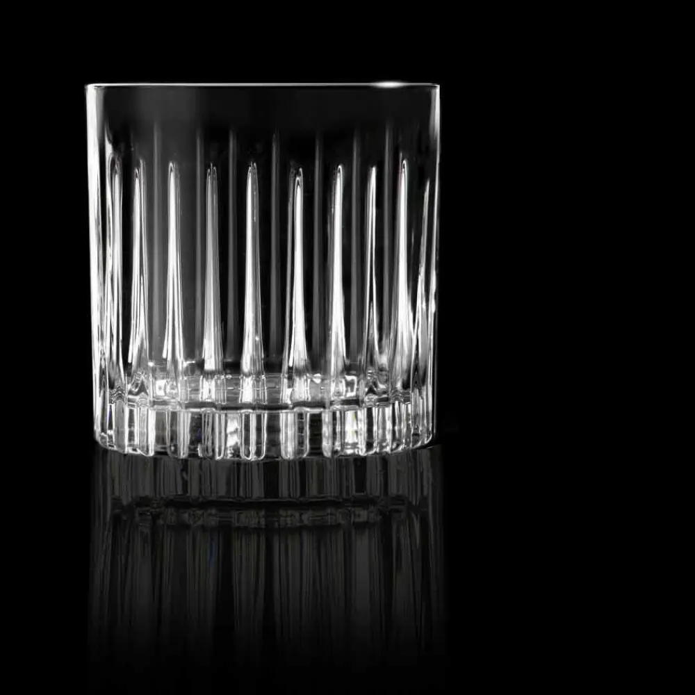 Viadurini Kitchen Italienisches Kristallgeschirr-Doppelte altmodische Tumbler Low Glasses 12 Stück Luxus - Senzatempo