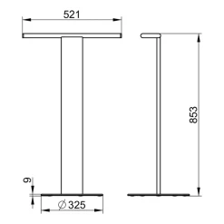 Viadurini Bathroom Badetuchhalter-Doppelwaschbecken mit Handtuchhalter aus weißem oder schwarzem Aluminium - Alcade