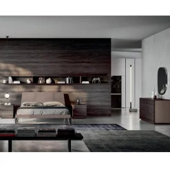 Viadurini Night Design Schlafzimmer Komplett-Doppelzimmer mit 5 Elementen Made in Italy Möbel - Scampia