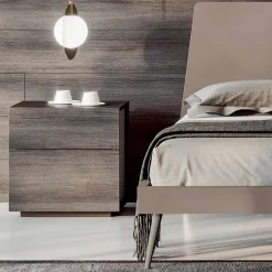 Viadurini Night Design Schlafzimmer Komplett-Doppelzimmer mit 5 Elementen Made in Italy Möbel - Scampia