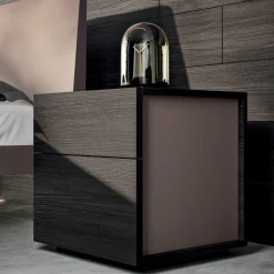 Viadurini Night Design Schlafzimmer Komplett-Doppelzimmer mit 5 Elementen Made in Italy Möbel - Scampia