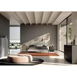 Viadurini Night Design Schlafzimmer Komplett-Doppelzimmer mit 6 Elementen Moderner Stil Made in Italy - Octavia