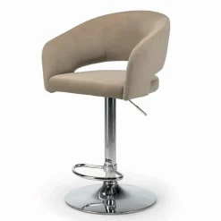 Viadurini Living Küchenhocker-Dreh- und höhenverstellbarer Hocker aus Samt und Stahl – Alassio