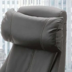 Viadurini Living Bürosessel-Drehbarer und verstellbarer Bürosessel aus schwarzem Kunstleder - Nazzareno