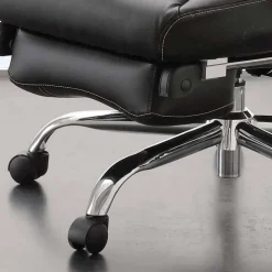 Viadurini Living Bürosessel-Drehbarer und verstellbarer Bürosessel aus schwarzem Kunstleder - Nazzareno