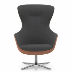 Viadurini Living Moderne Sessel-Drehbarer Wohnzimmersessel aus Leder und Stoff Made in Italy - Butterfly