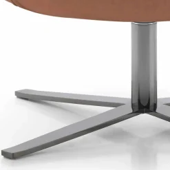 Viadurini Living Moderne Sessel-Drehbarer Wohnzimmersessel aus Leder und Stoff Made in Italy - Butterfly