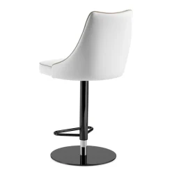 Viadurini Living Küchenhocker-Drehhocker aus weißem Leder und schwarzer Struktur, hergestellt in Italien – Teddybär