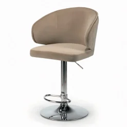 Viadurini Living Küchenhocker-Drehhocker mit Samtsitz und Stahlgestell, hergestellt in Italien – Adria