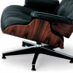 Viadurini Living Moderne Sessel-Drehsessel mit Lederbezug und Fußstütze Made in Italy - Maestrale