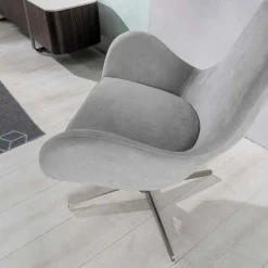 Viadurini Living Moderne Sessel-Drehsessel mit Metallgestell und Stoffsitz – Sereno