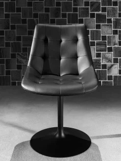 Viadurini Living Moderne Stühle-Drehsessel mit Sitzfläche aus Capitonnè Kunstleder - Aura