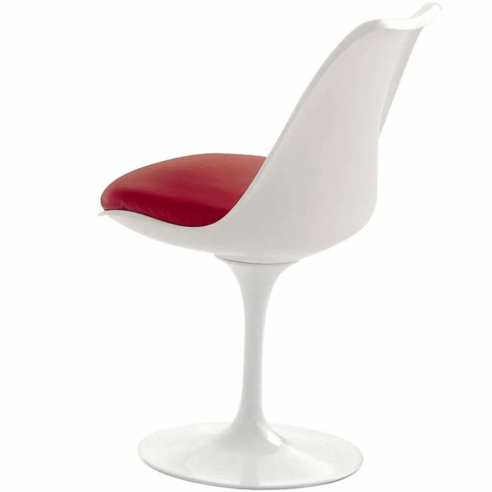 Viadurini Living Moderne Stühle-Drehstuhl aus lackiertem Aluminium mit Ledersitz Made in Italy - Cabiria