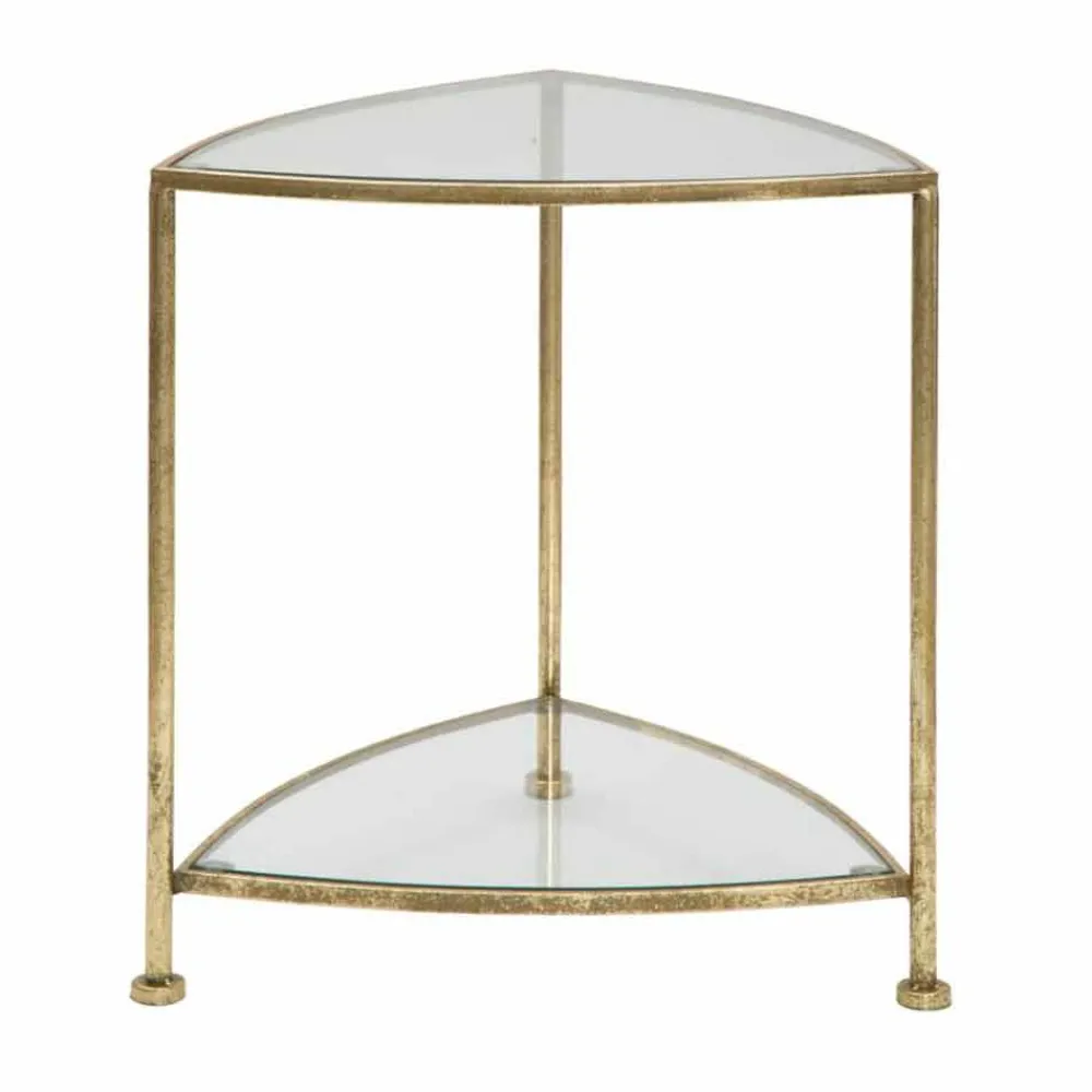 Viadurini Living Nachttische-Dreieckiger Nachttisch im modernen Design aus Eisen und Glas - Kira