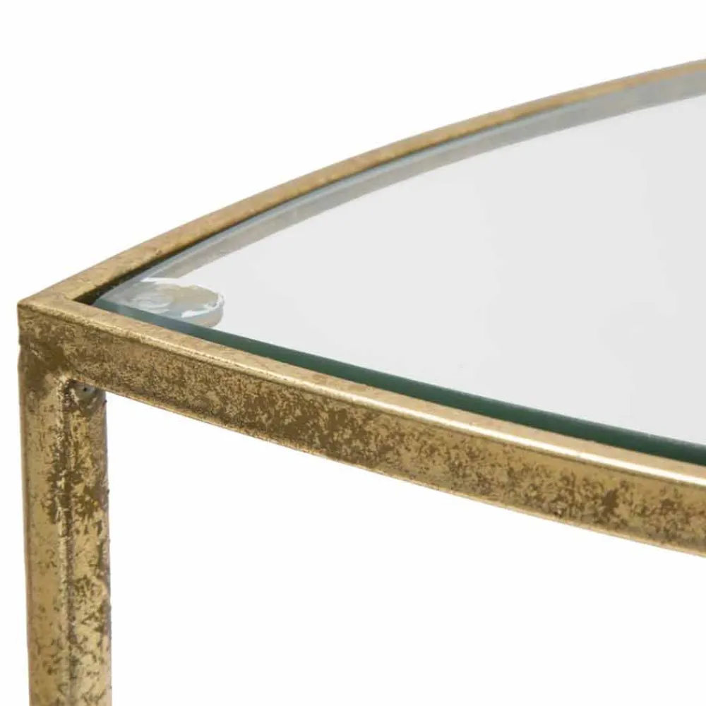 Viadurini Living Nachttische-Dreieckiger Nachttisch im modernen Design aus Eisen und Glas - Kira