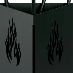 Viadurini Fire Design Kaminbesteck-Dreieckiger Werkzeughalter mit 3 Zubehörteilen im Lieferumfang enthalten, hergestellt in Italien – Passero