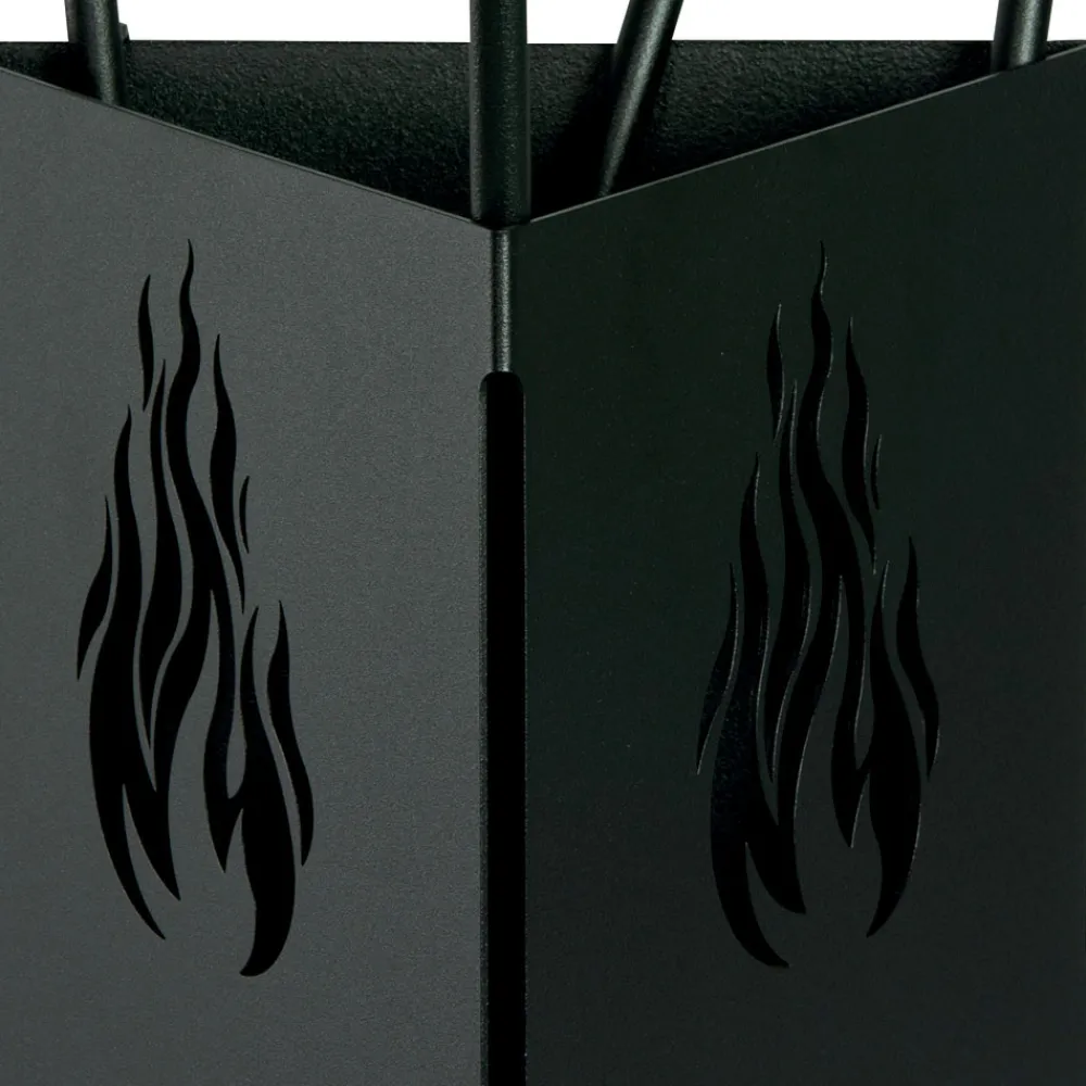 Viadurini Fire Design Kaminbesteck-Dreieckiger Werkzeughalter mit 3 Zubehörteilen im Lieferumfang enthalten, hergestellt in Italien – Passero